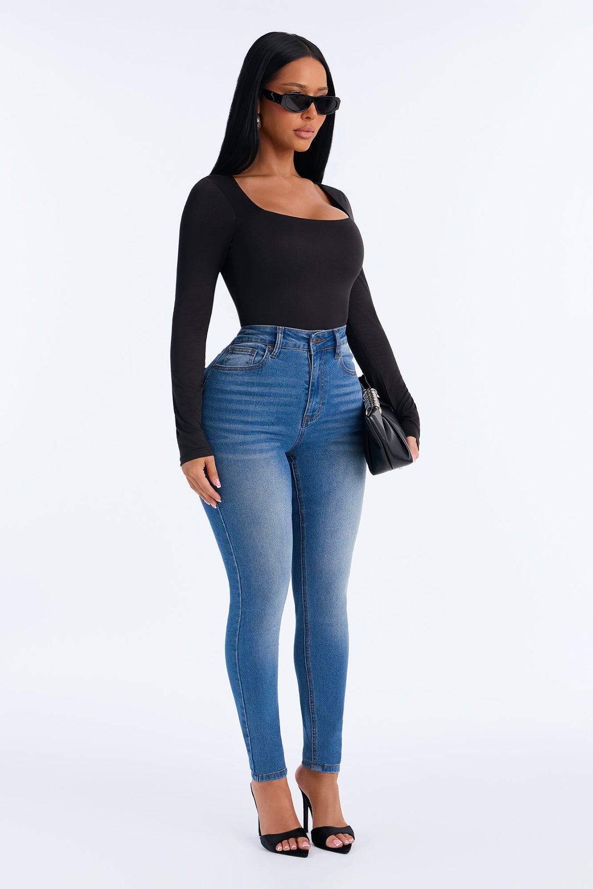 Keep It Tight Shaping Stretch Skinny Jeans - Medium Wash
