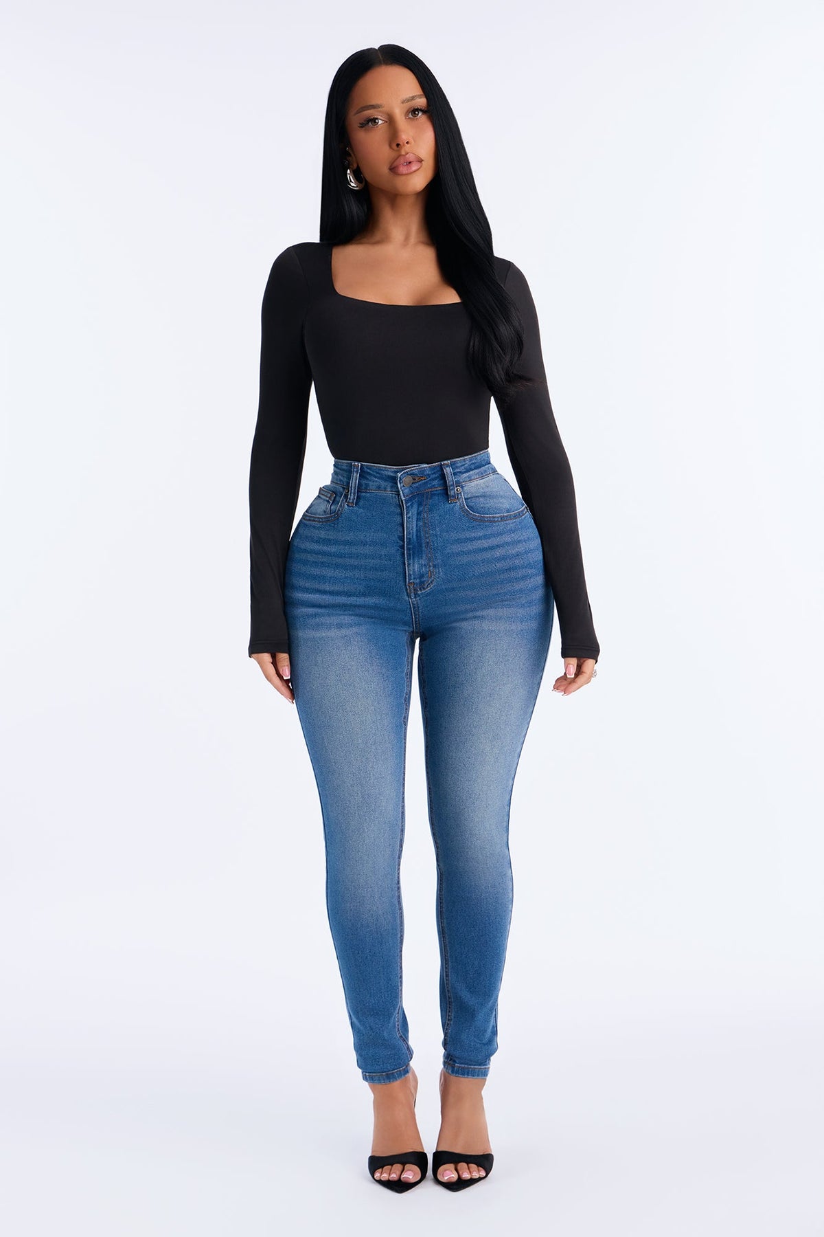 Keep It Tight Shaping Stretch Skinny Jeans - Medium Wash