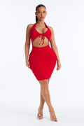 Alessia Snatched Mini Dress - Red