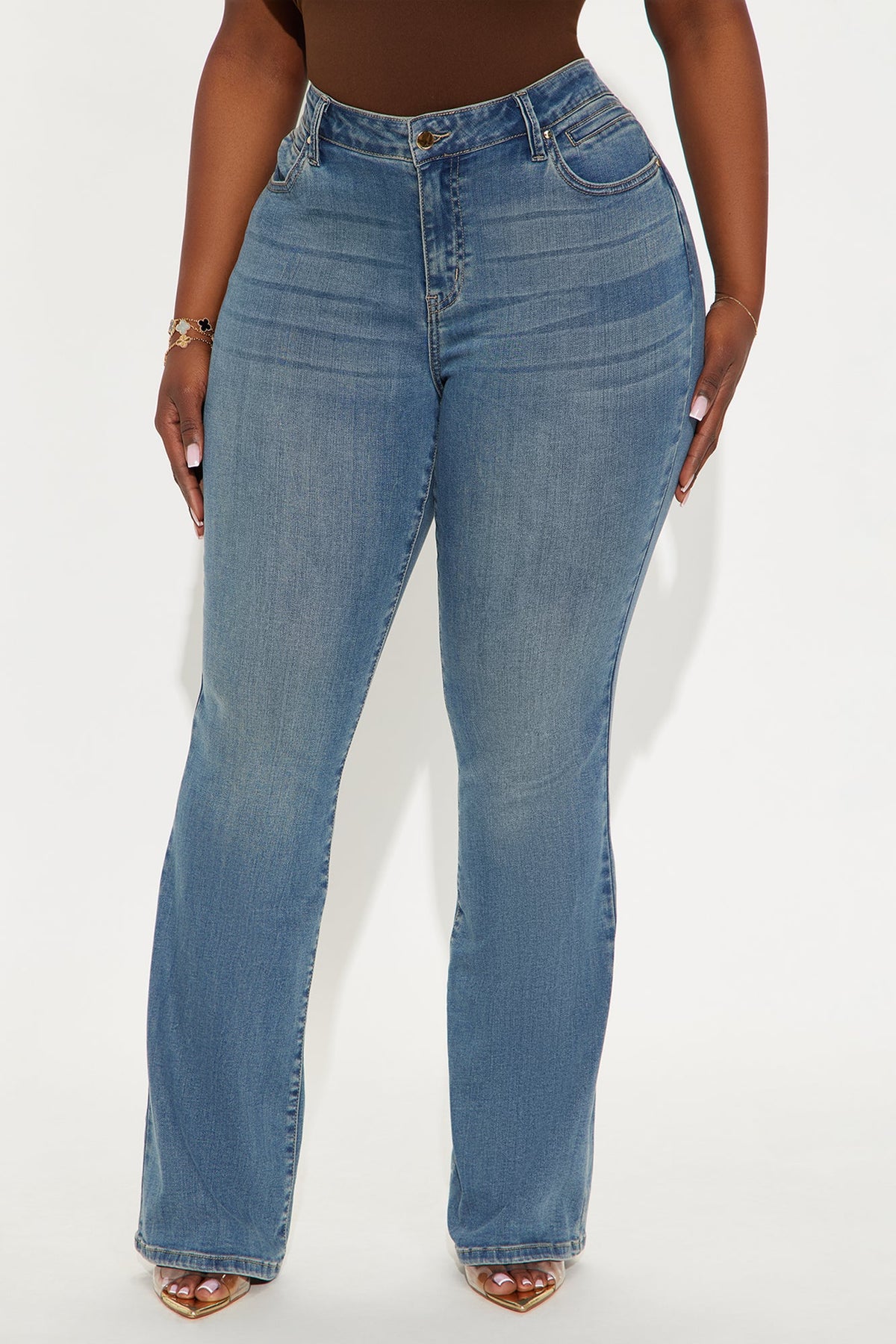 Premium Low Rise Bootcut Jeans - Dark Wash