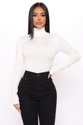 Lena Turtleneck Top - Off White