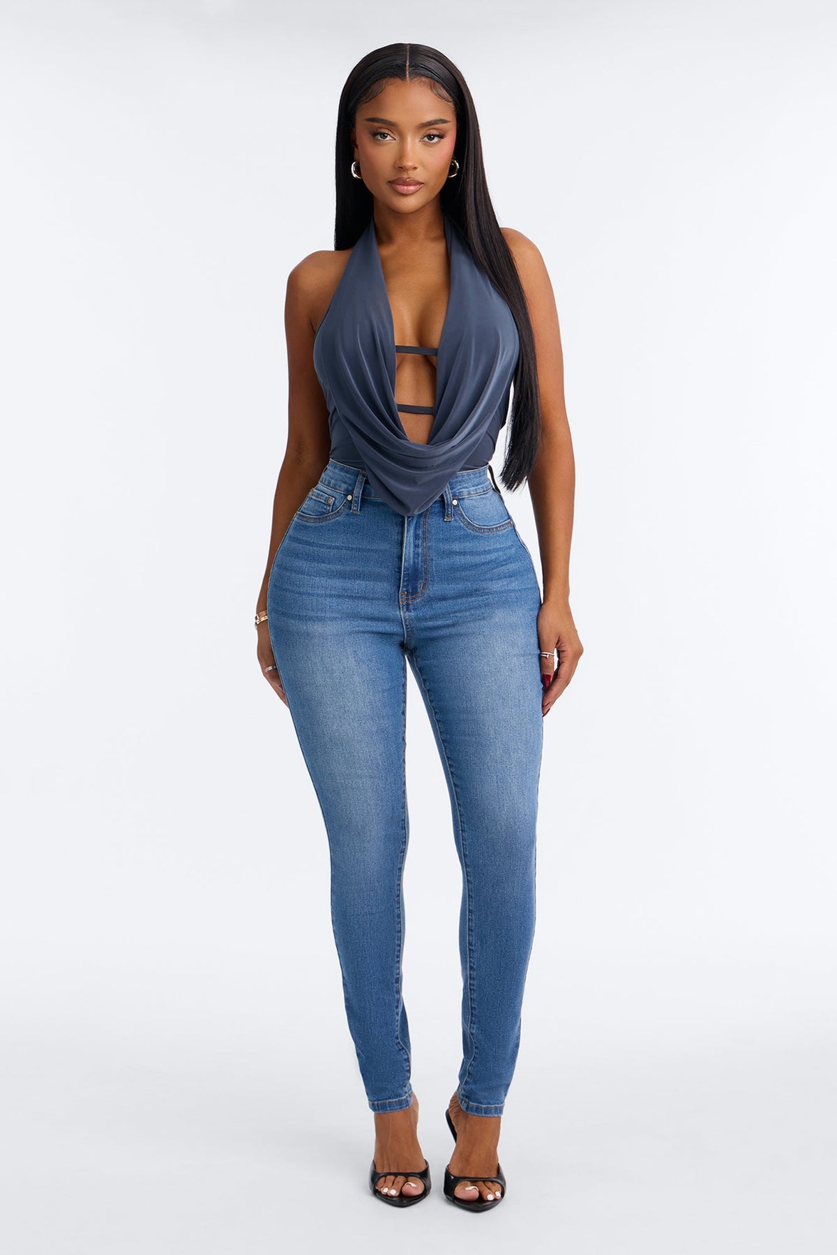 Not Sorry High Rise Jegging Skinny Jeans - Medium Wash