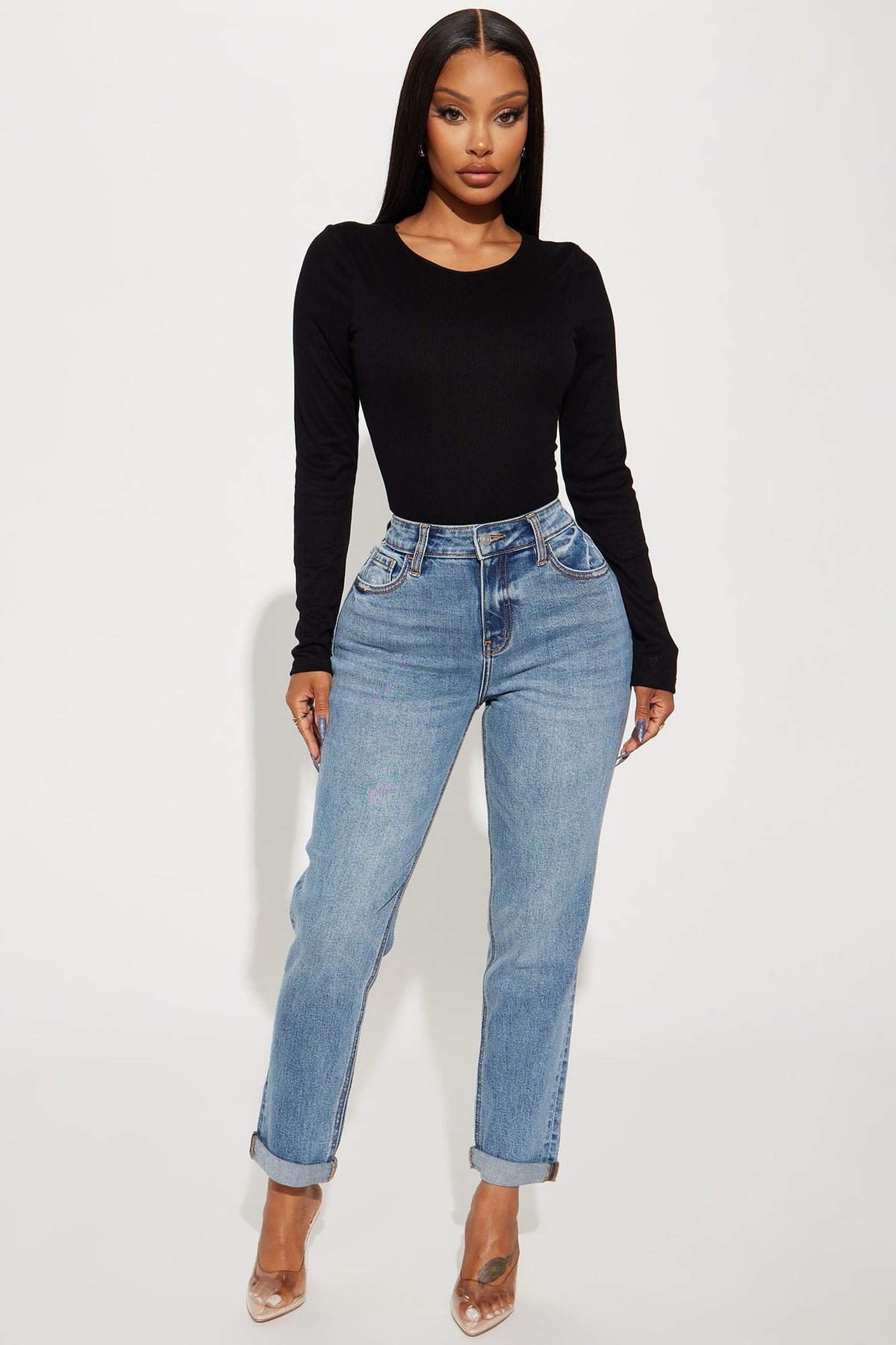 Listen To Me 90's High Rise Mom Jeans - Light Wash