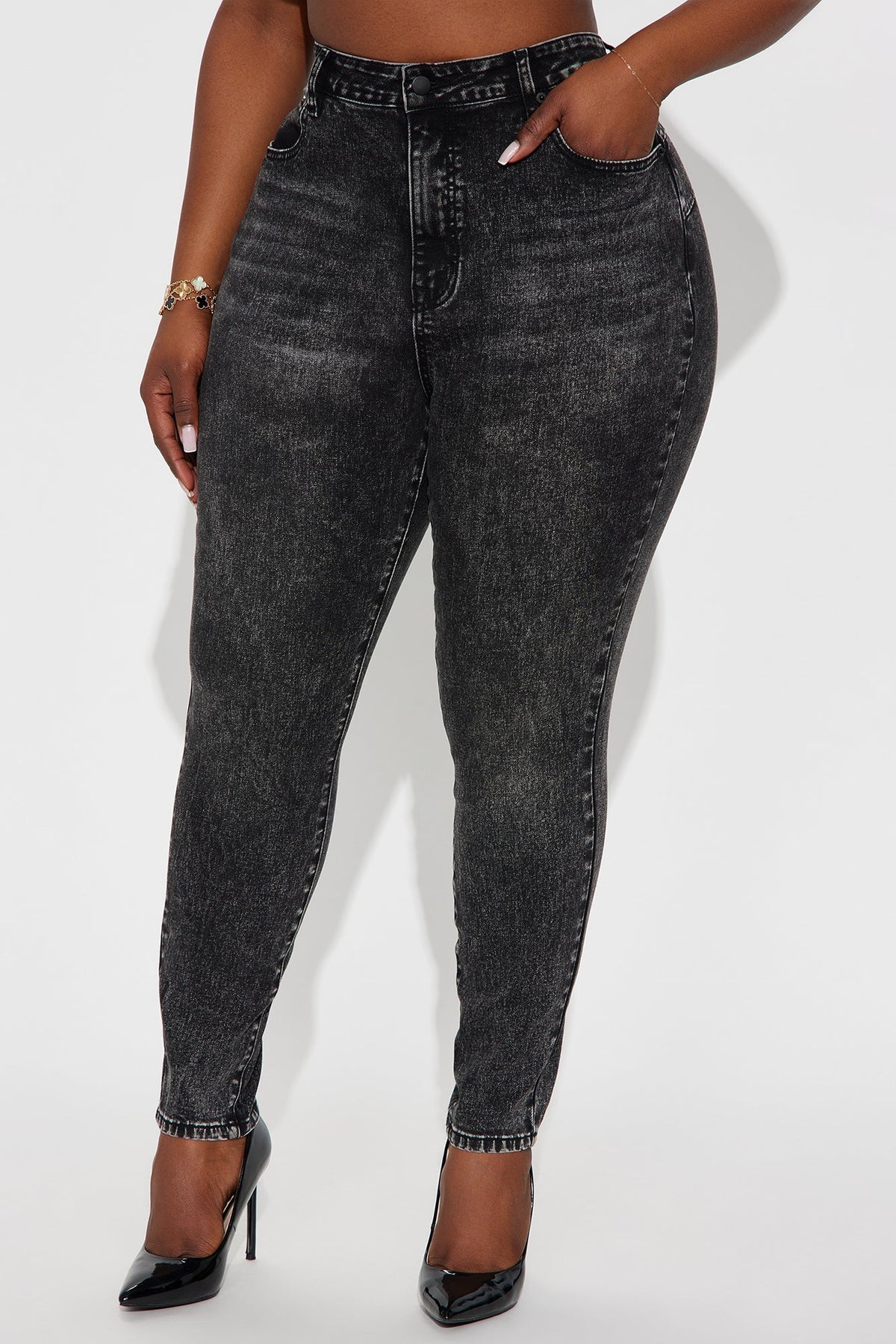 Tall San Diego Sculpting High Rise Stretch Skinny Jeans - Black