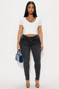 Tall She's An Icon Curvy Stretch Skinny Jeans - Black Wash