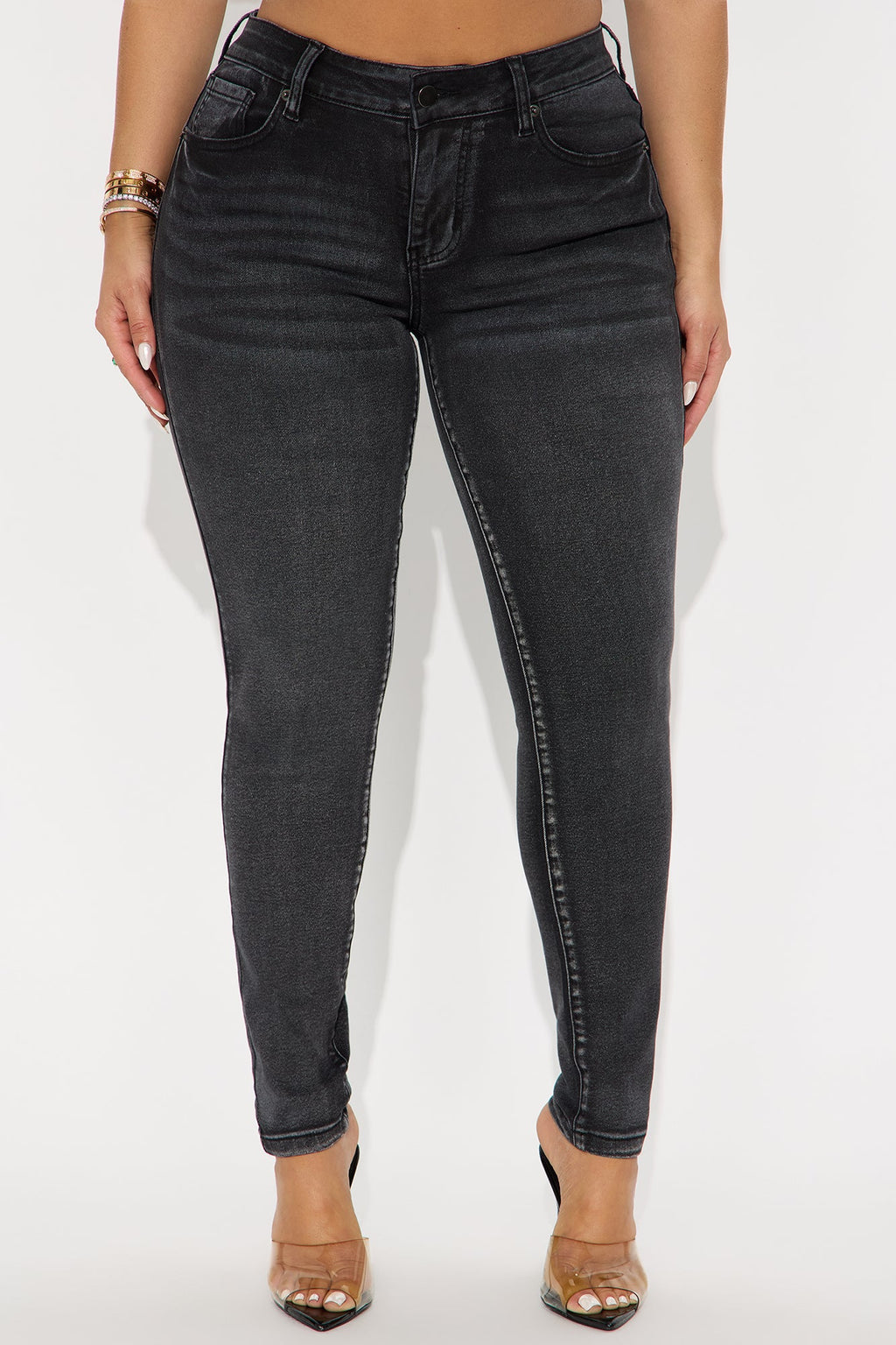 Tall She's An Icon Curvy Stretch Skinny Jeans - Black Wash