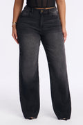 Tough Love Stretch Straight Leg Jean - Black Wash