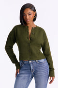 Good On You Cardigan - Olive
