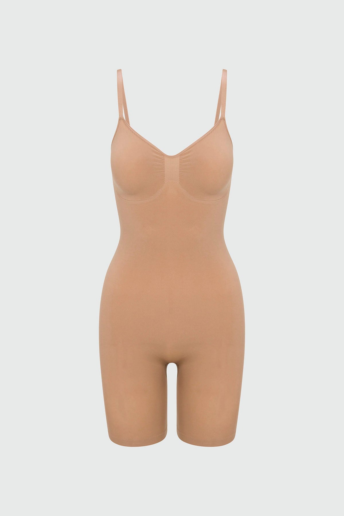 Nova Sculpt Seamless Strong Compression Thigh Shaping Bodysuit - Nude