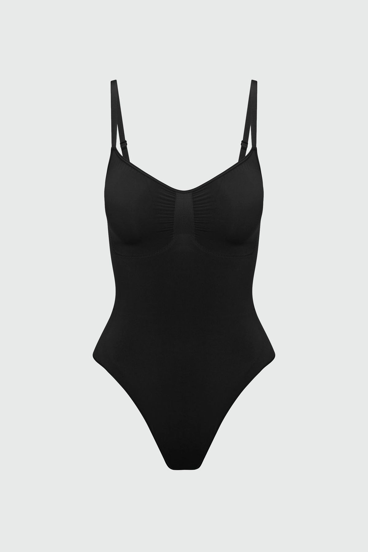 Nova Sculpt Seamless Strong Compression Thong Bodysuit - Black