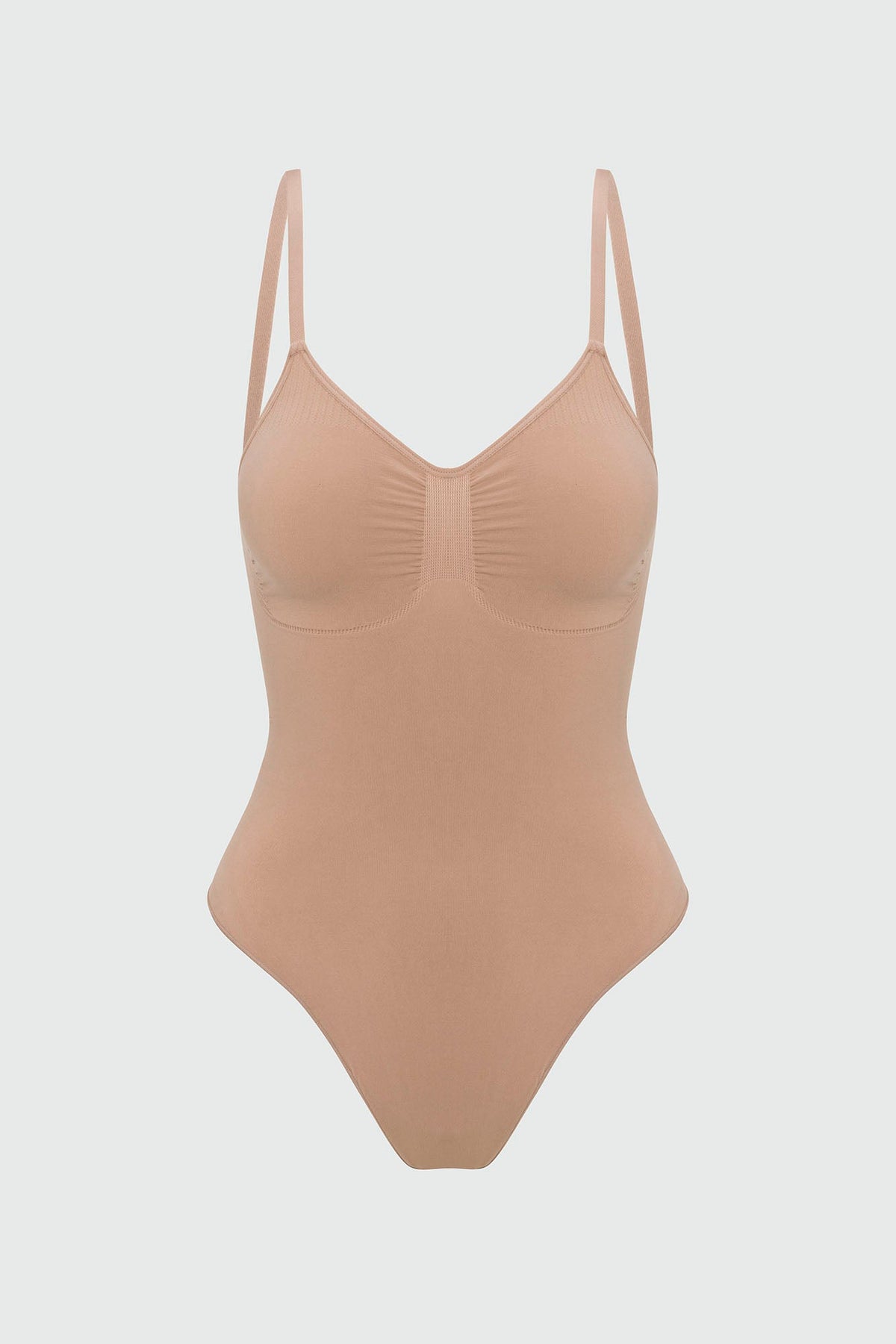 Nova Sculpt Seamless Strong Compression Low Back Thong Bodysuit - Nude