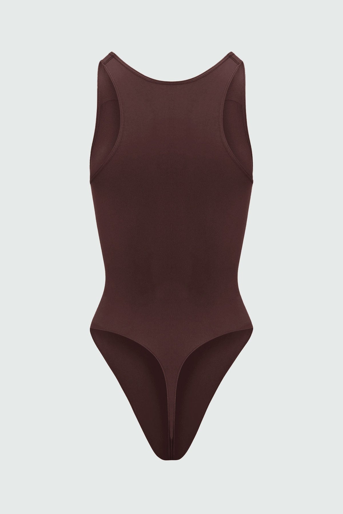 Nova Sculpt Seamless Strong Compression Scoop Neck Thong Bodysuit - Coco