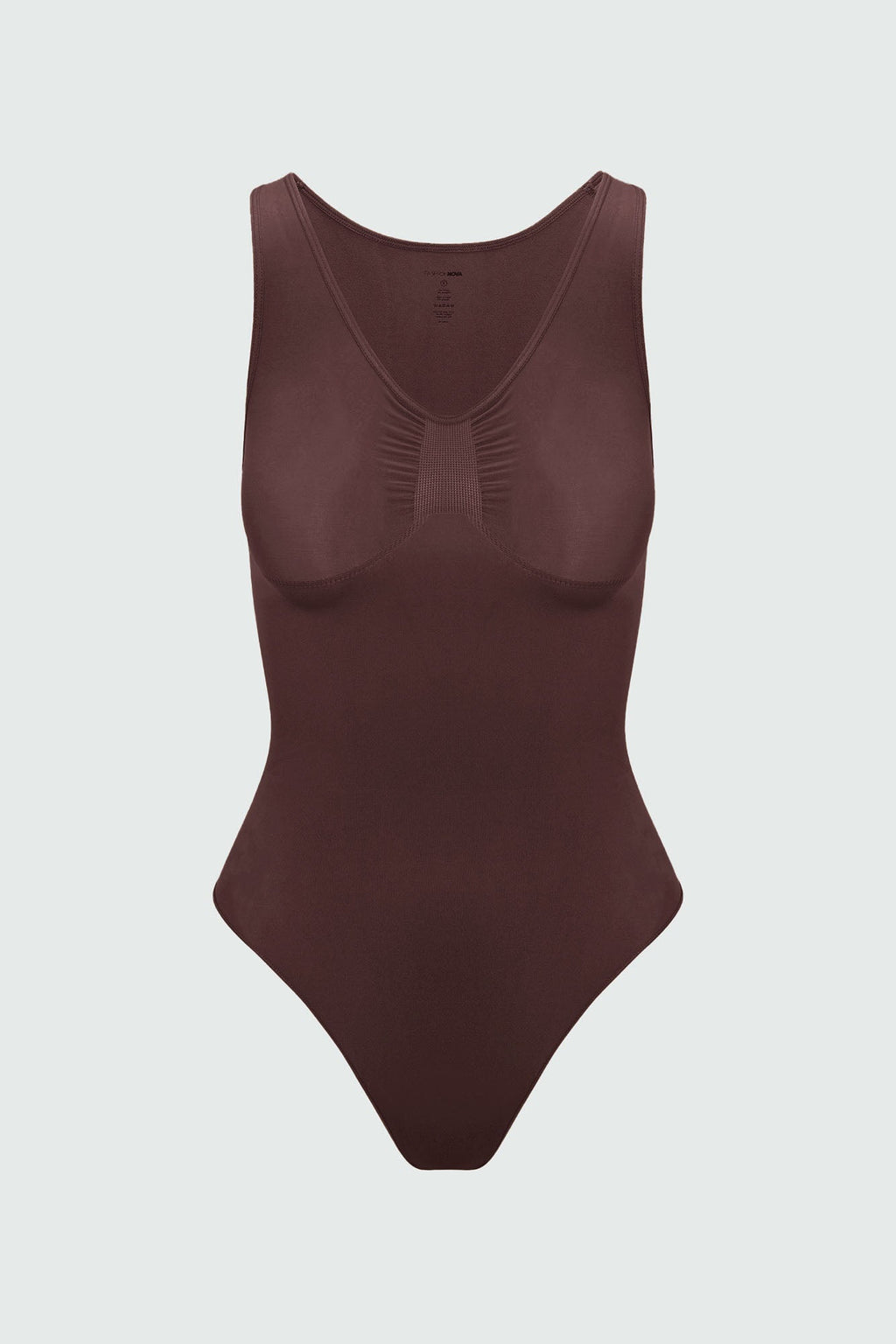 Nova Sculpt Seamless Strong Compression Scoop Neck Thong Bodysuit - Coco