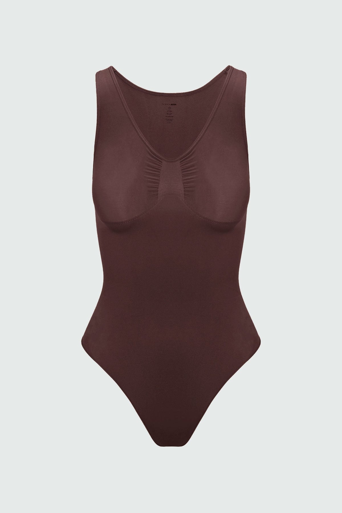 Nova Sculpt Seamless Strong Compression Scoop Neck Thong Bodysuit - Coco