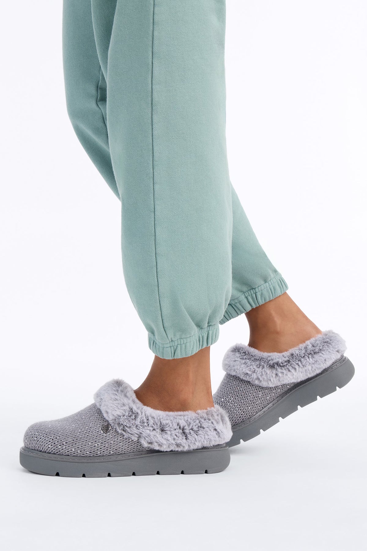 Skechers Keepsakes Lite Knit Slip Ons - Light Grey