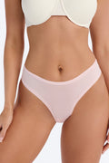Light As A Feather Microfiber Thong Panty - Blush
