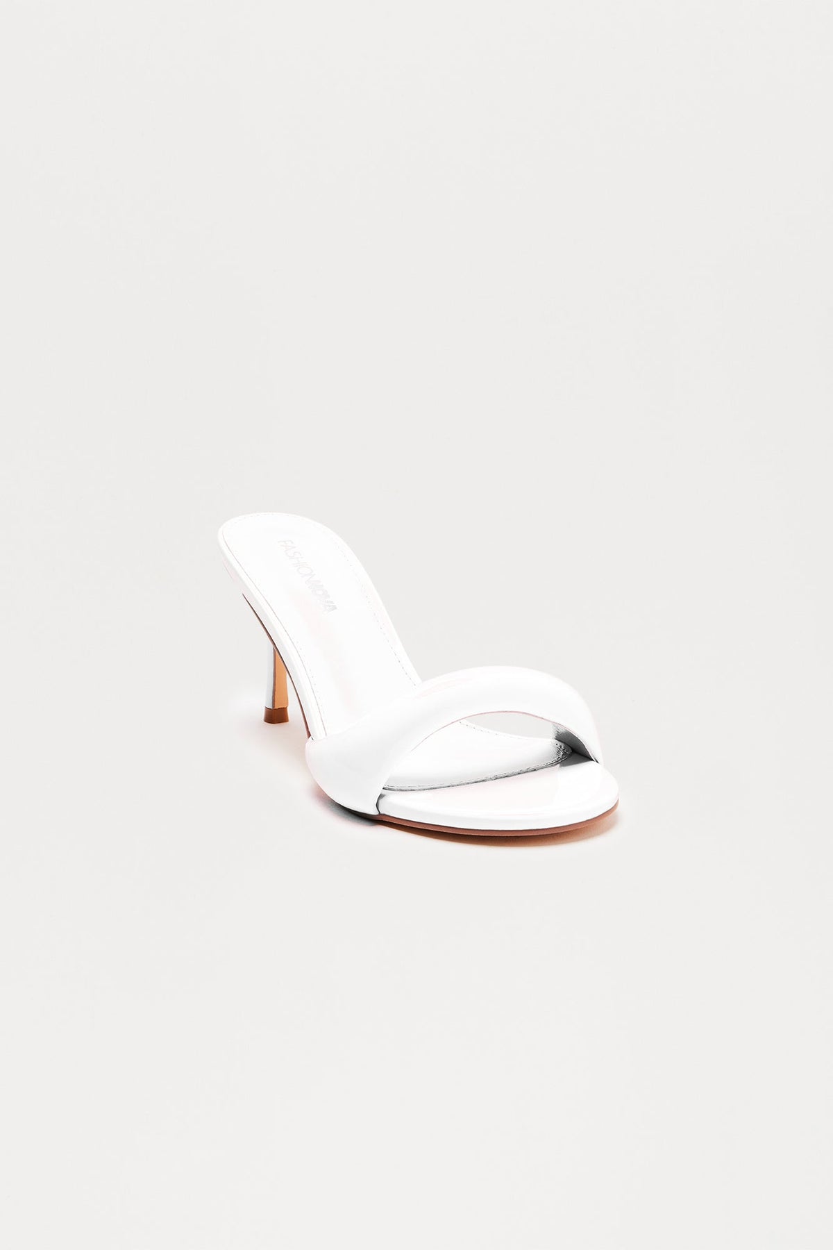 Calix Patent Mules - White