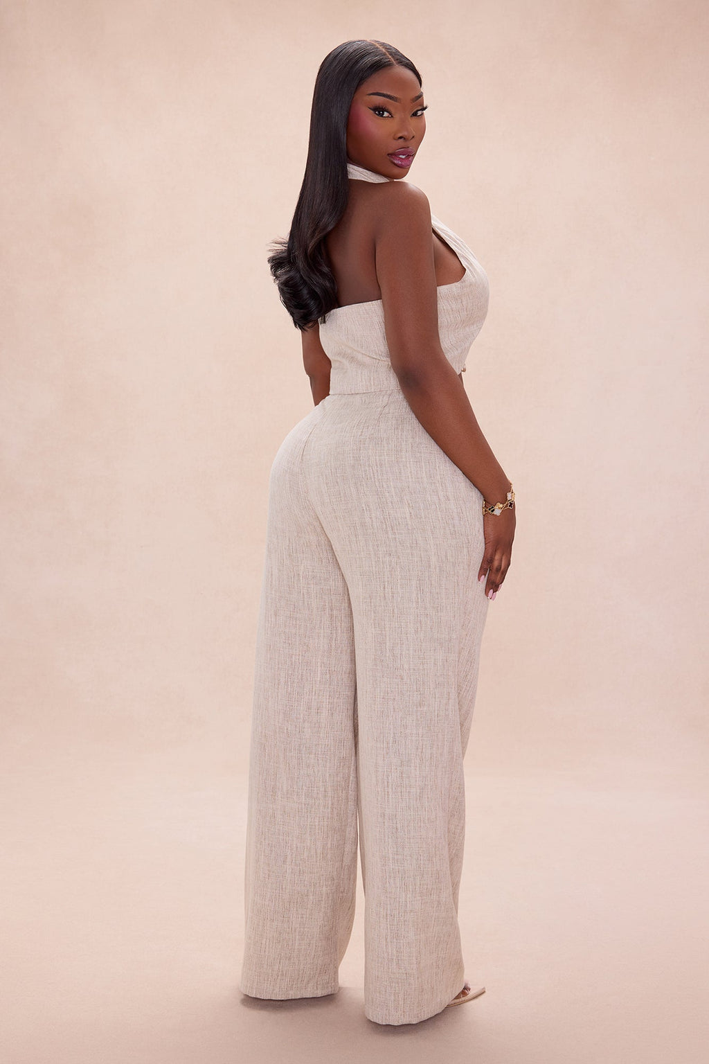 Carmen Linen Pant Set - Sand