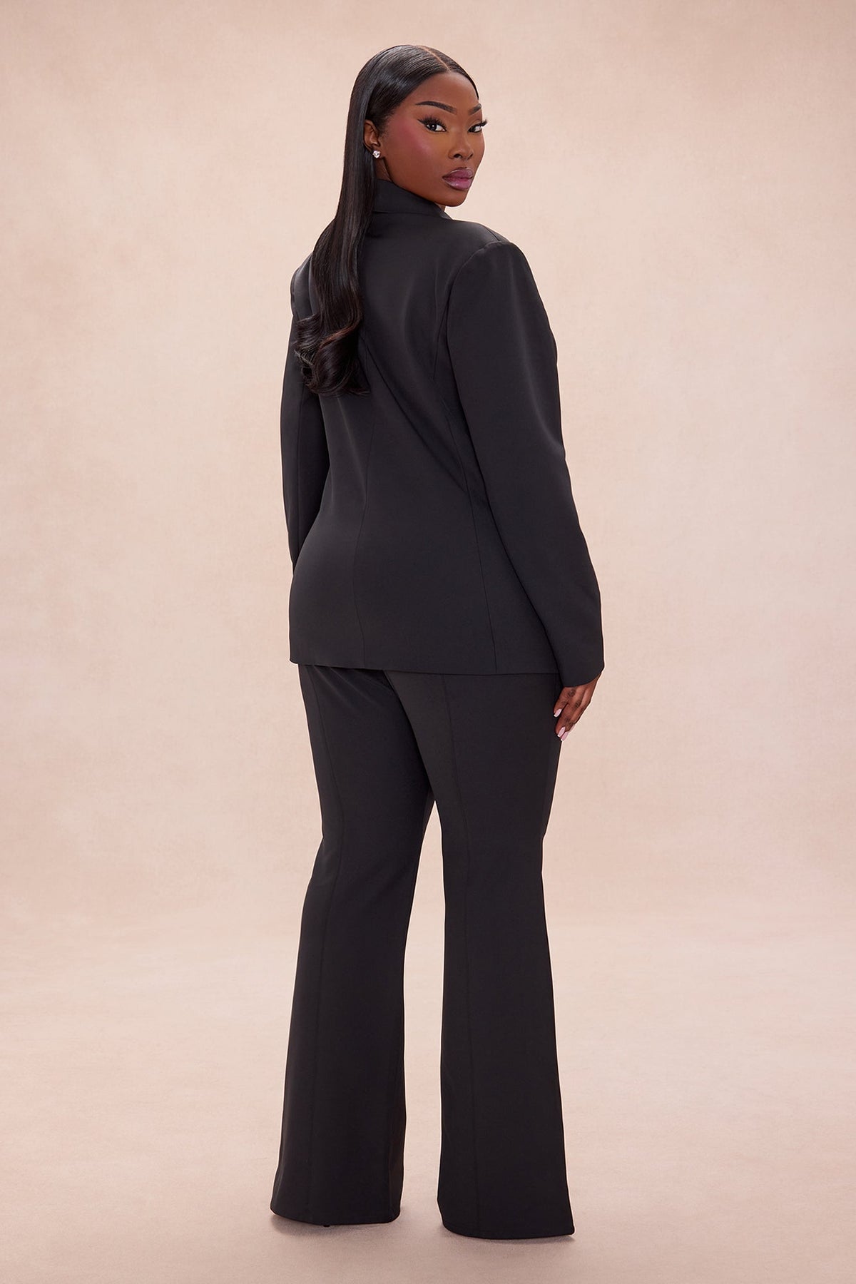 Daphne Blazer Pant Set - Black