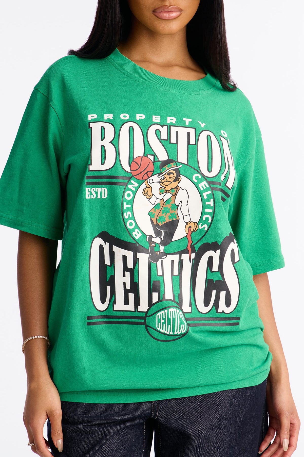 NBA Boston Celtics Washed Oversized Tee - Kelly Green