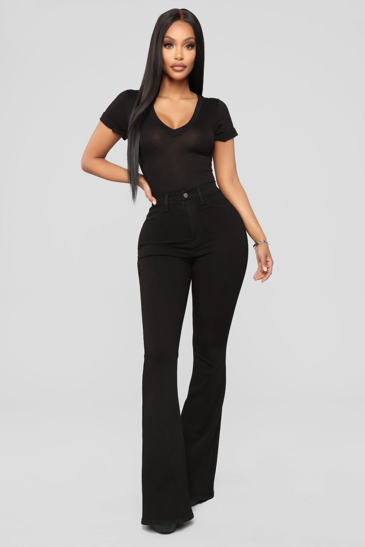 Deep In My Soul Flare Jeans - Black