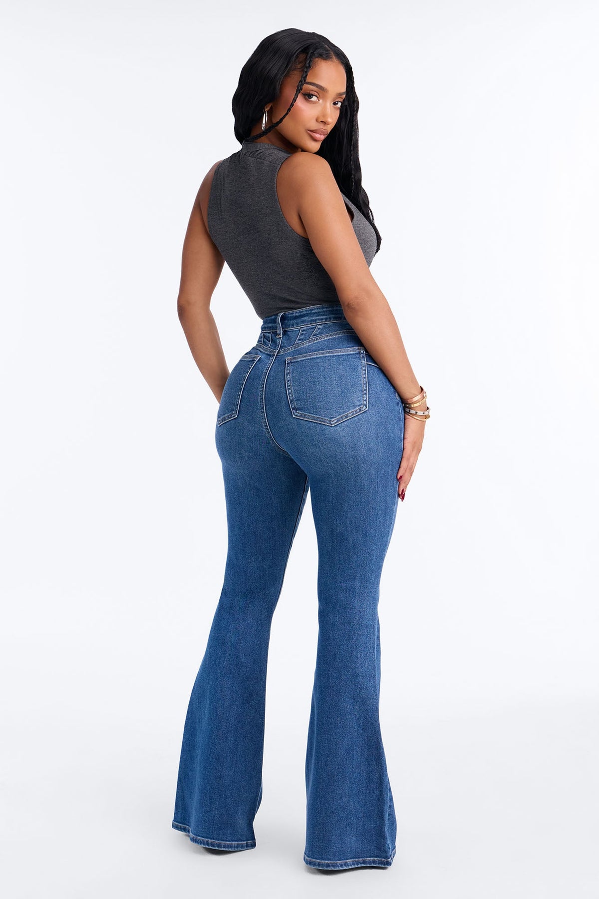 Remi Sculpt High Rise Flare Jeans - Dark Wash