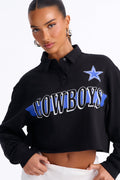 NFL Dallas Cowboys Cropped Polo - Black