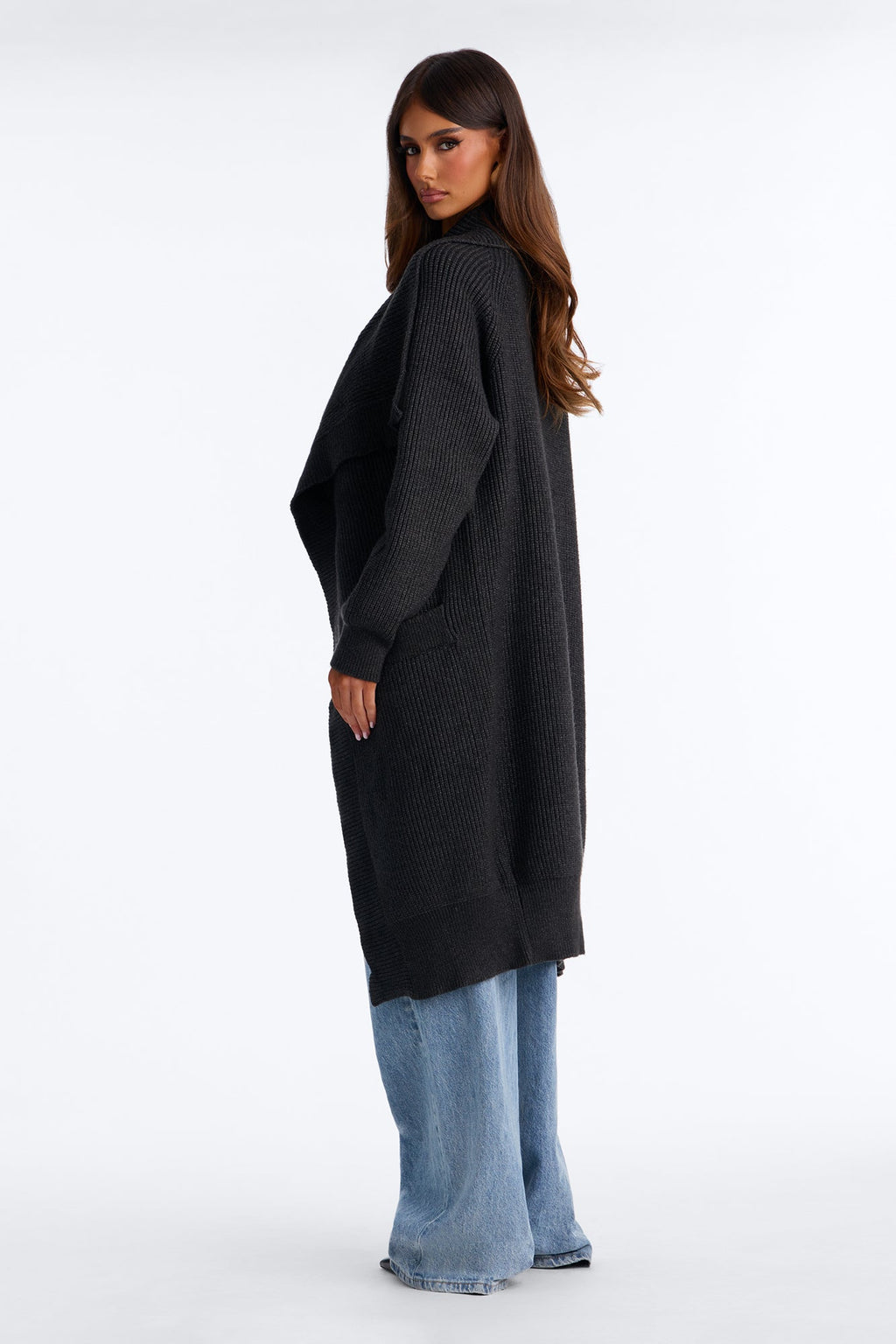Aspen Sweater Coat - Charcoal