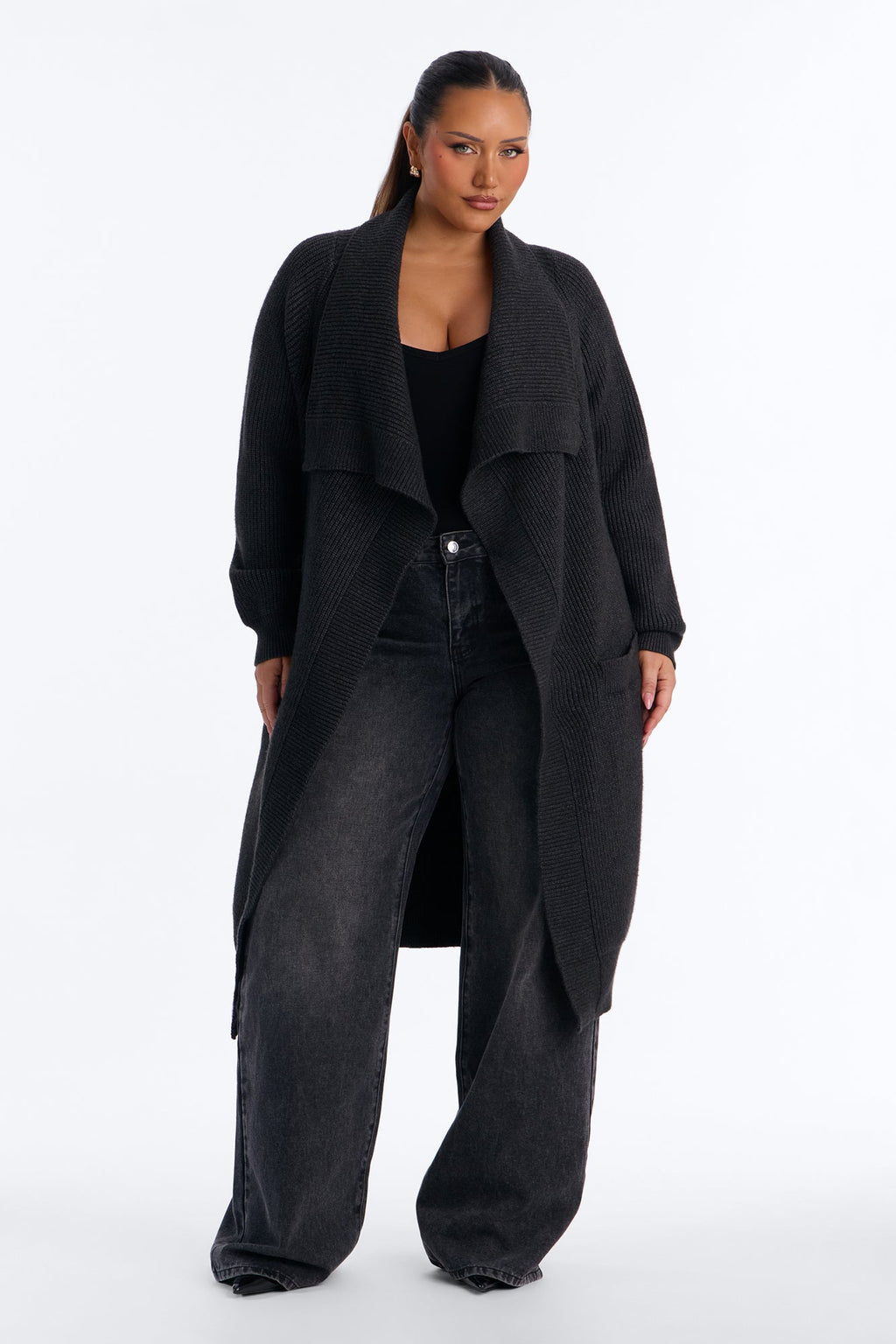 Aspen Sweater Coat - Charcoal