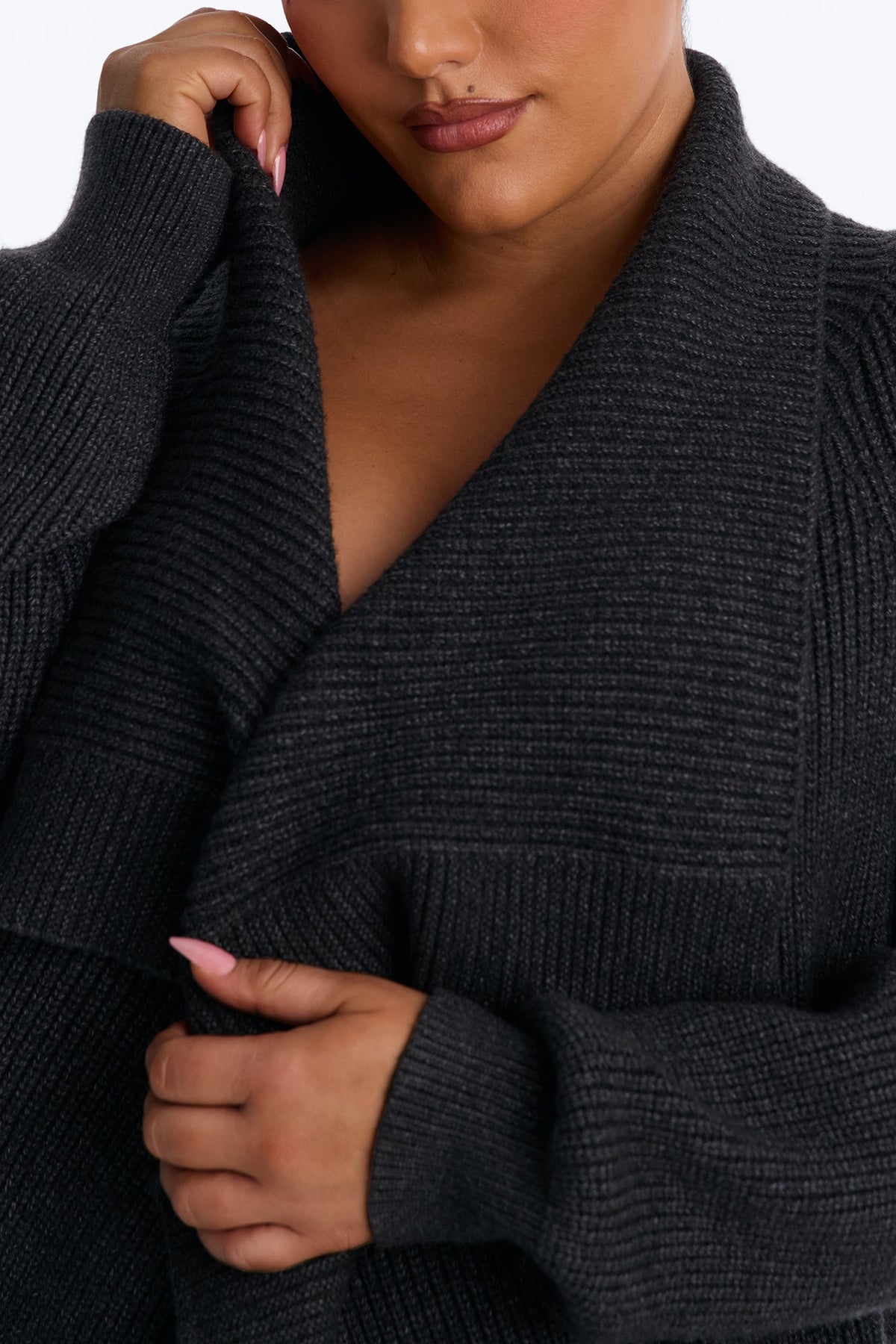 Aspen Sweater Coat - Charcoal