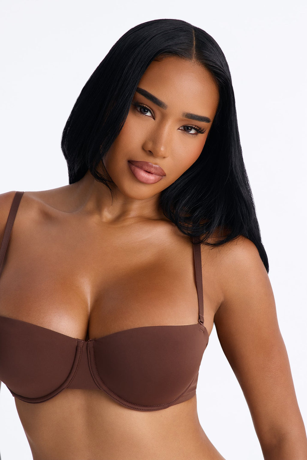 Soft Fit Smoothing Microfiber Strapless Bra - Chestnut