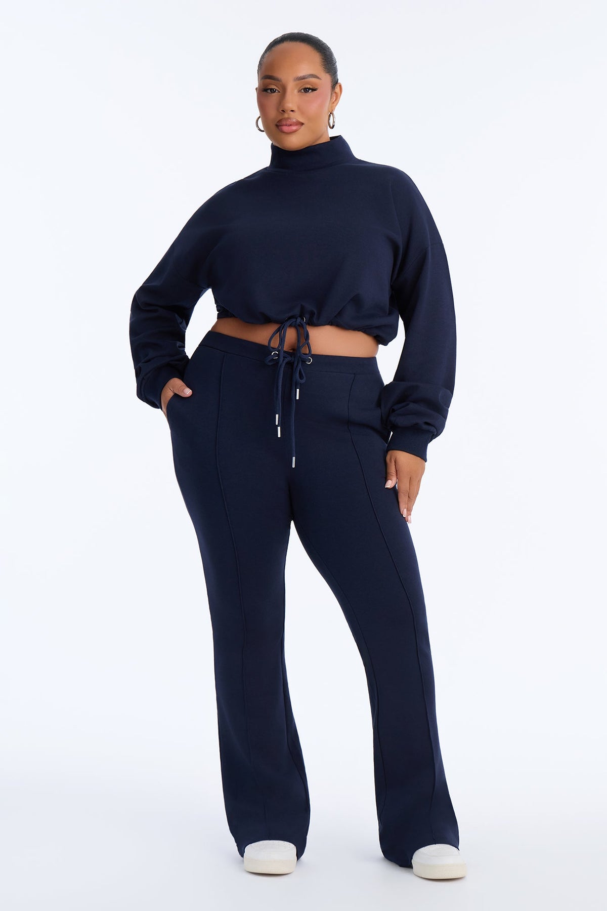 Taking It Easy Pant Set - Navy