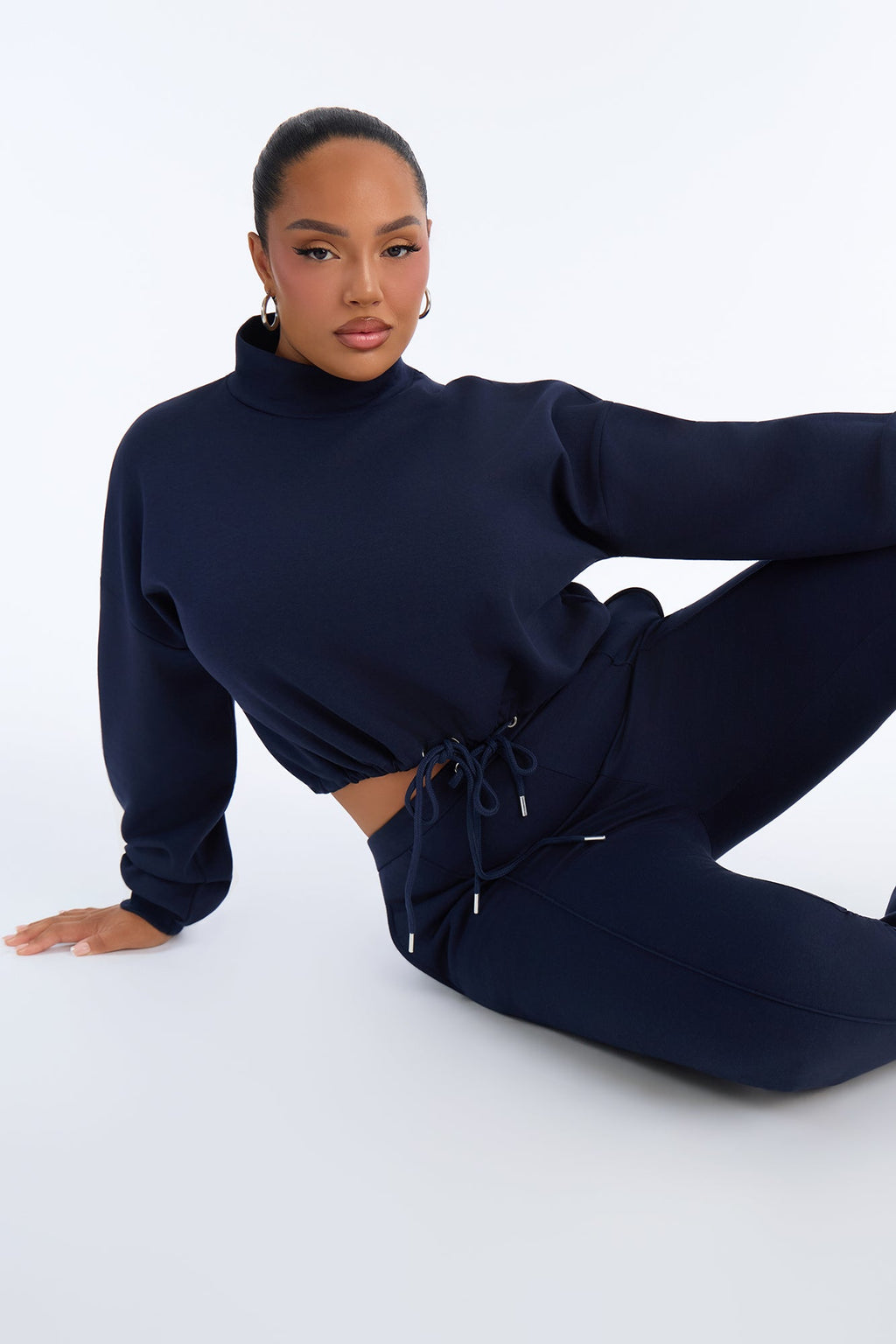 Taking It Easy Pant Set - Navy