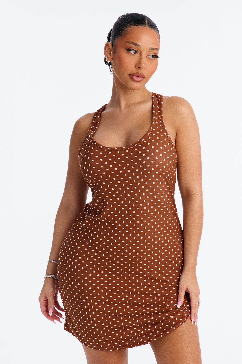 Night Routine PJ Sleep Dress - Brown