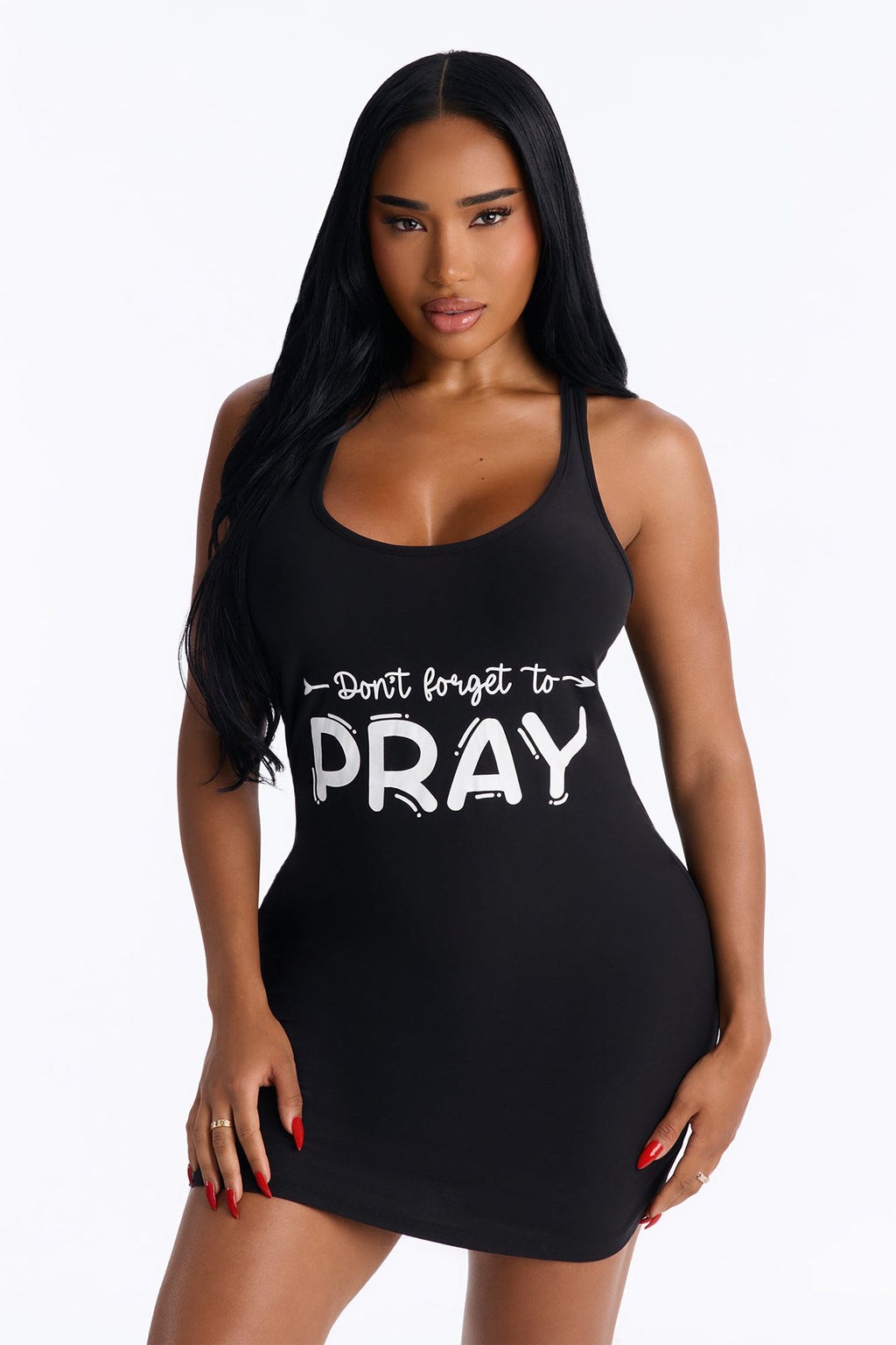 Always Blessed PJ Sleep Dress - Black