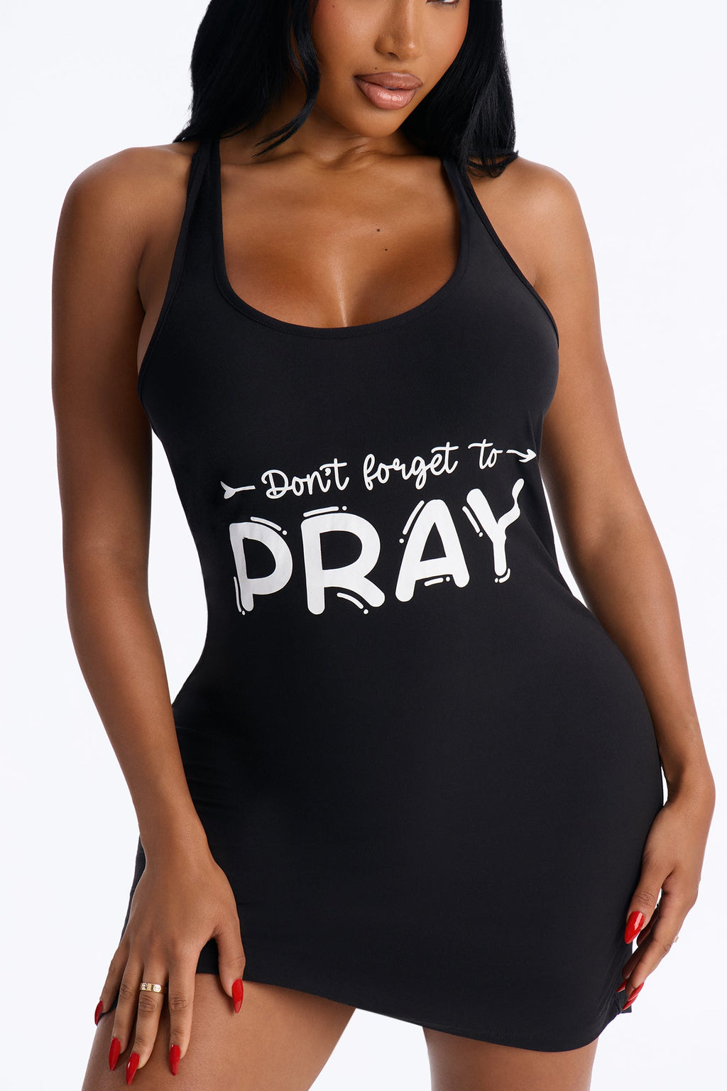Always Blessed PJ Sleep Dress - Black