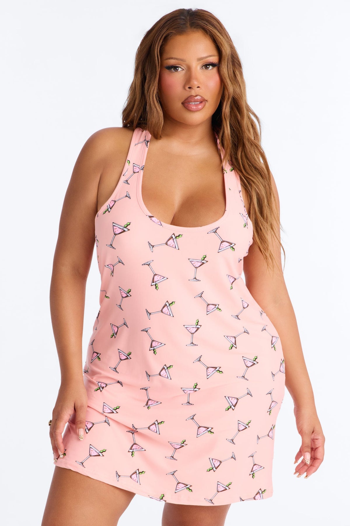 Night Routine PJ Sleep Dress - Coral