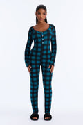 Snuggle Me Close PJ Jumpsuit Onesie - Green/combo