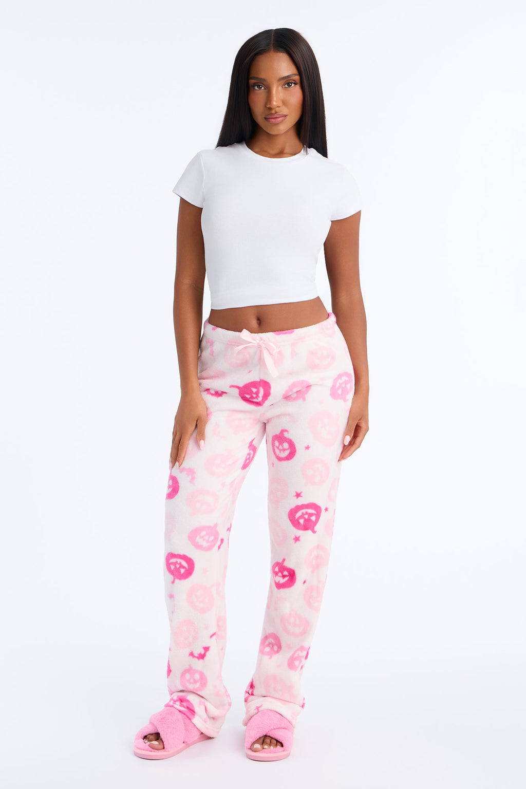 Your Pumpkin Pie Plush Halloween PJ Pants - Pink