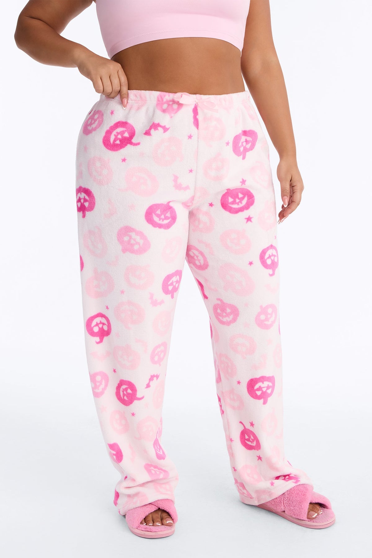 Your Pumpkin Pie Plush Halloween PJ Pants - Pink