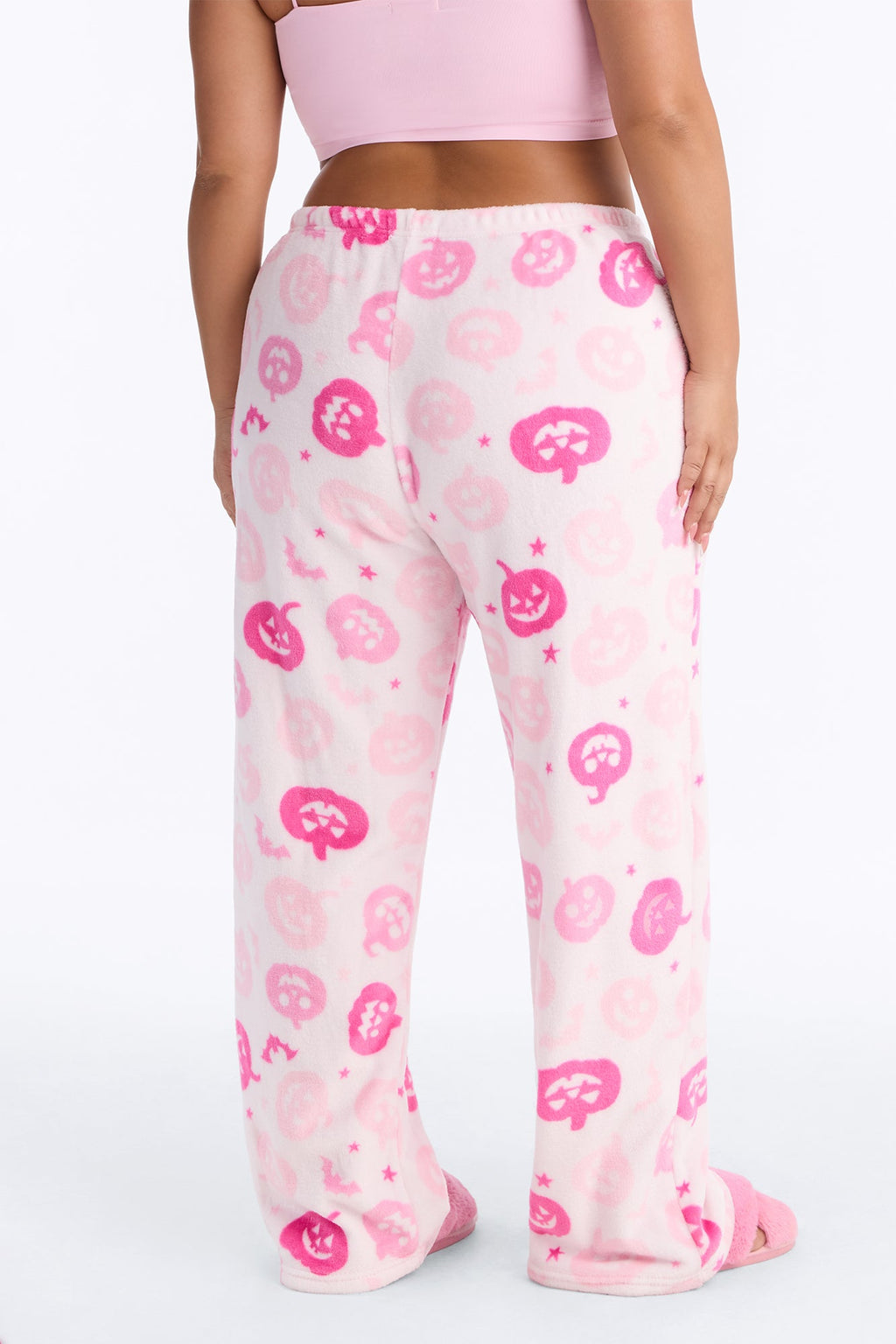 Your Pumpkin Pie Plush Halloween PJ Pants - Pink