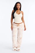 Cocoa & Cuddles PJ Plush Pants - Brown/combo