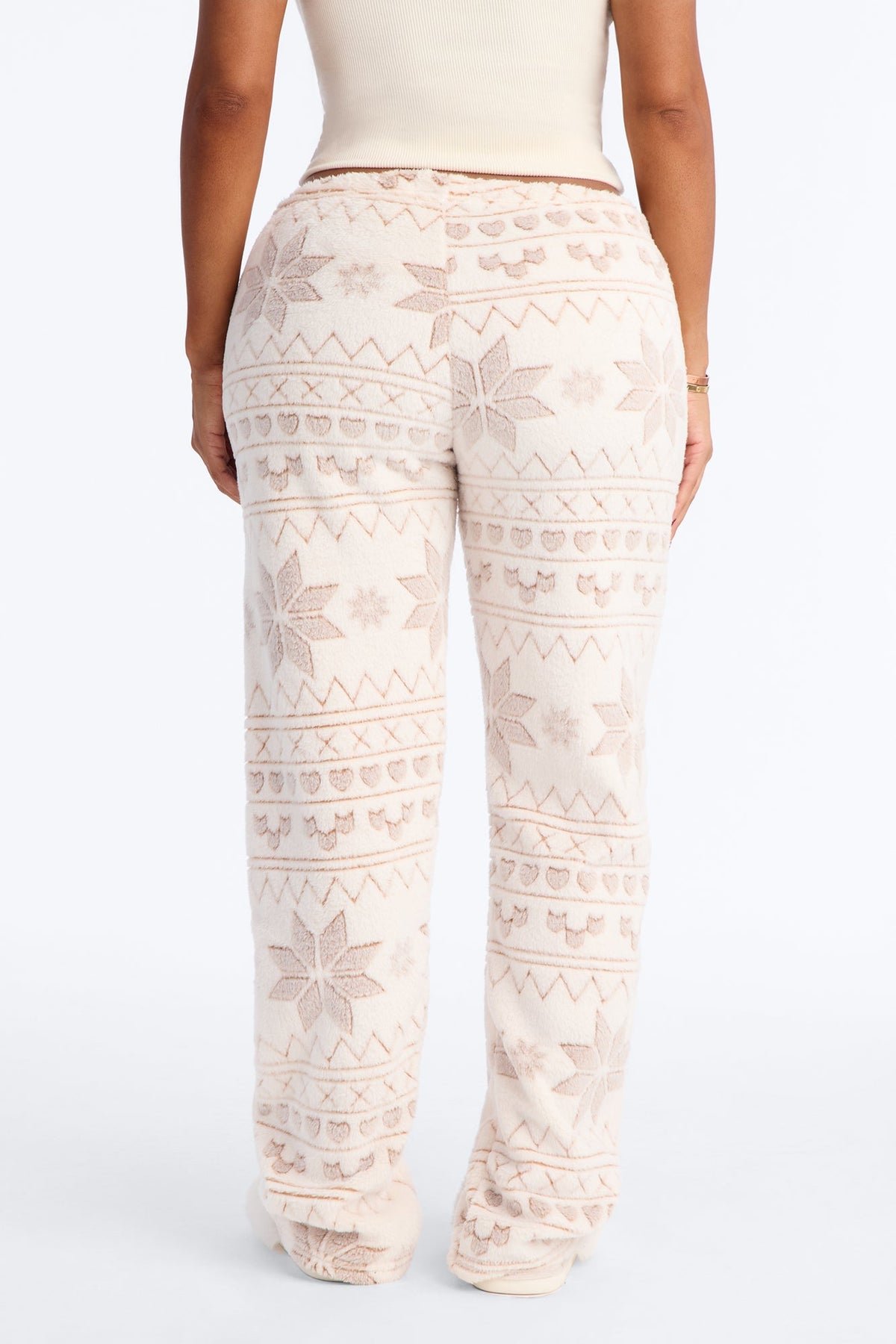 Cocoa & Cuddles PJ Plush Pants - Brown/combo