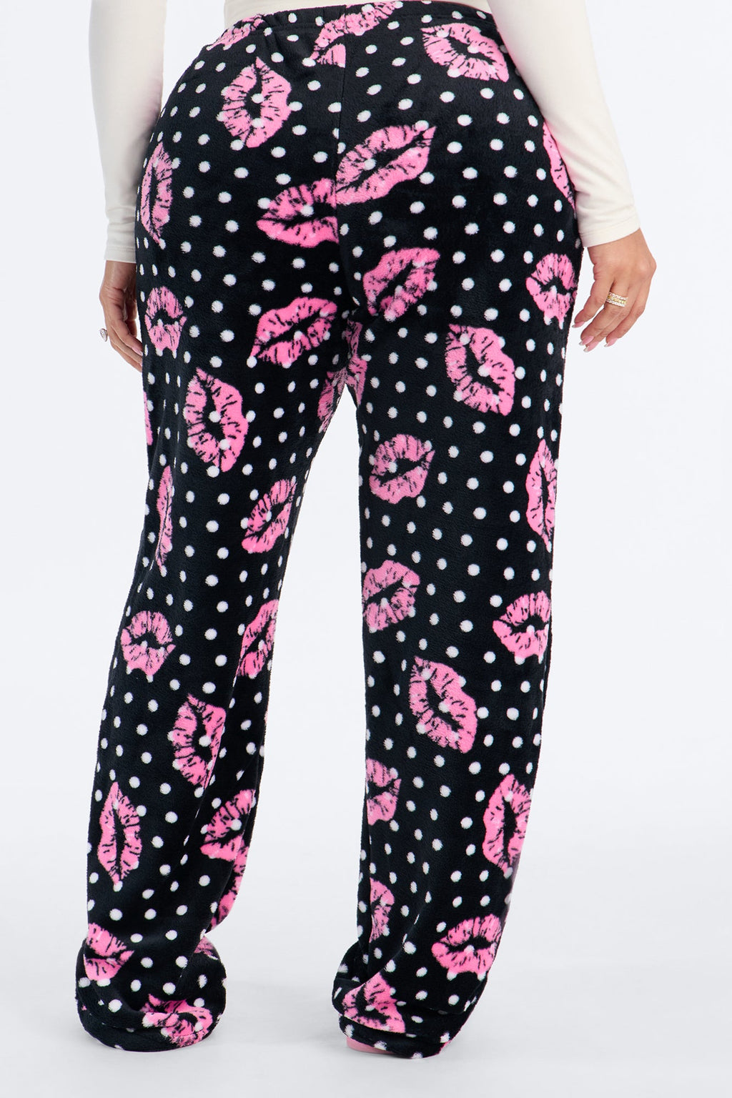 Kisses For The Mrs. Plush PJ Pants - Pink/combo