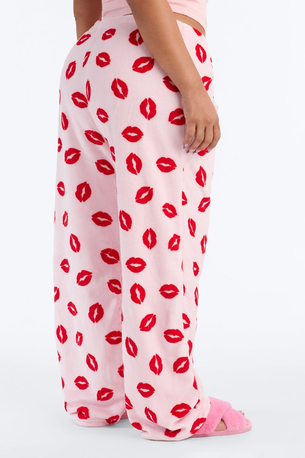 Need Your Kiss Plush PJ Pants - Pink/combo