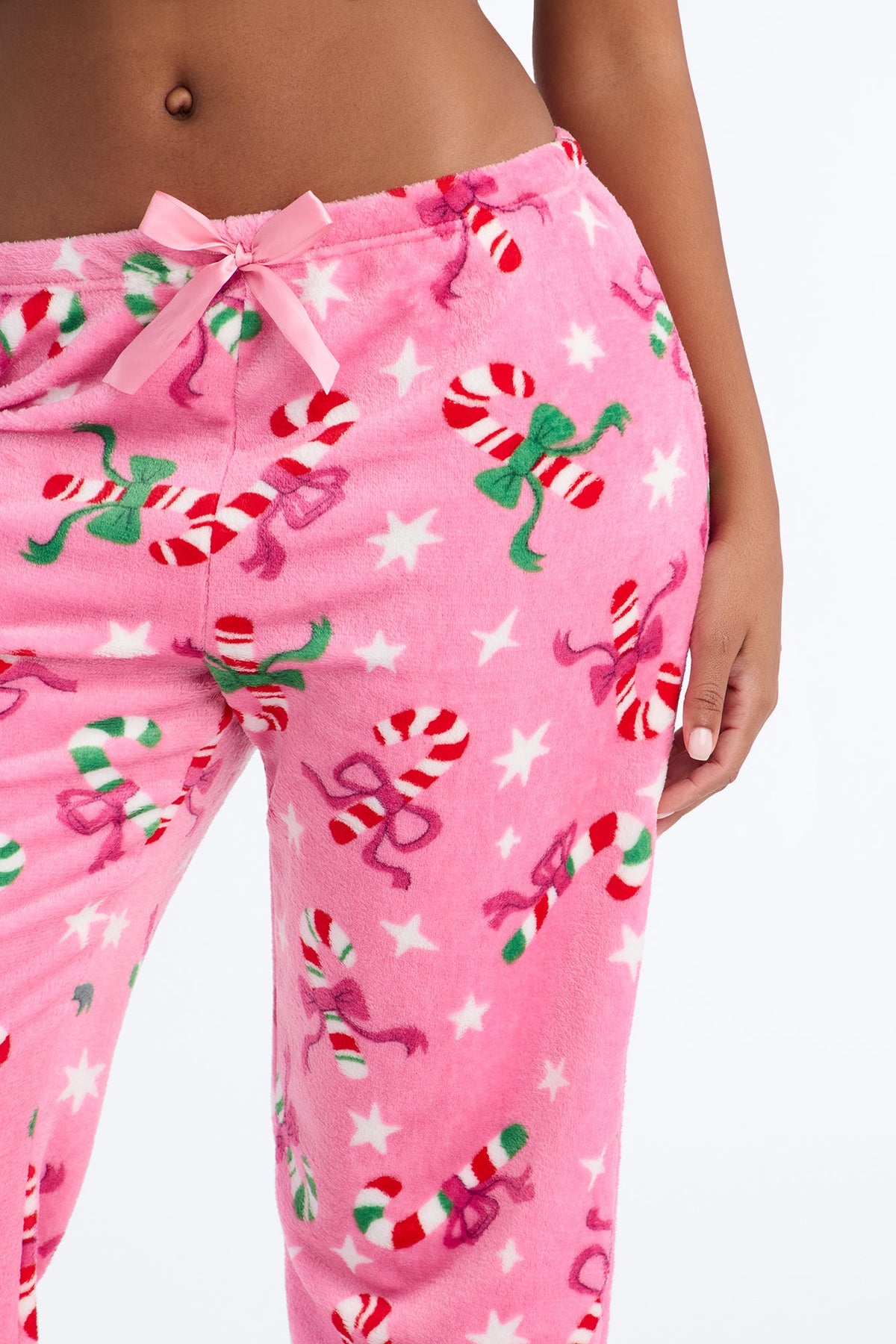 Cold Mornings Plush PJ Pants - Pink/combo