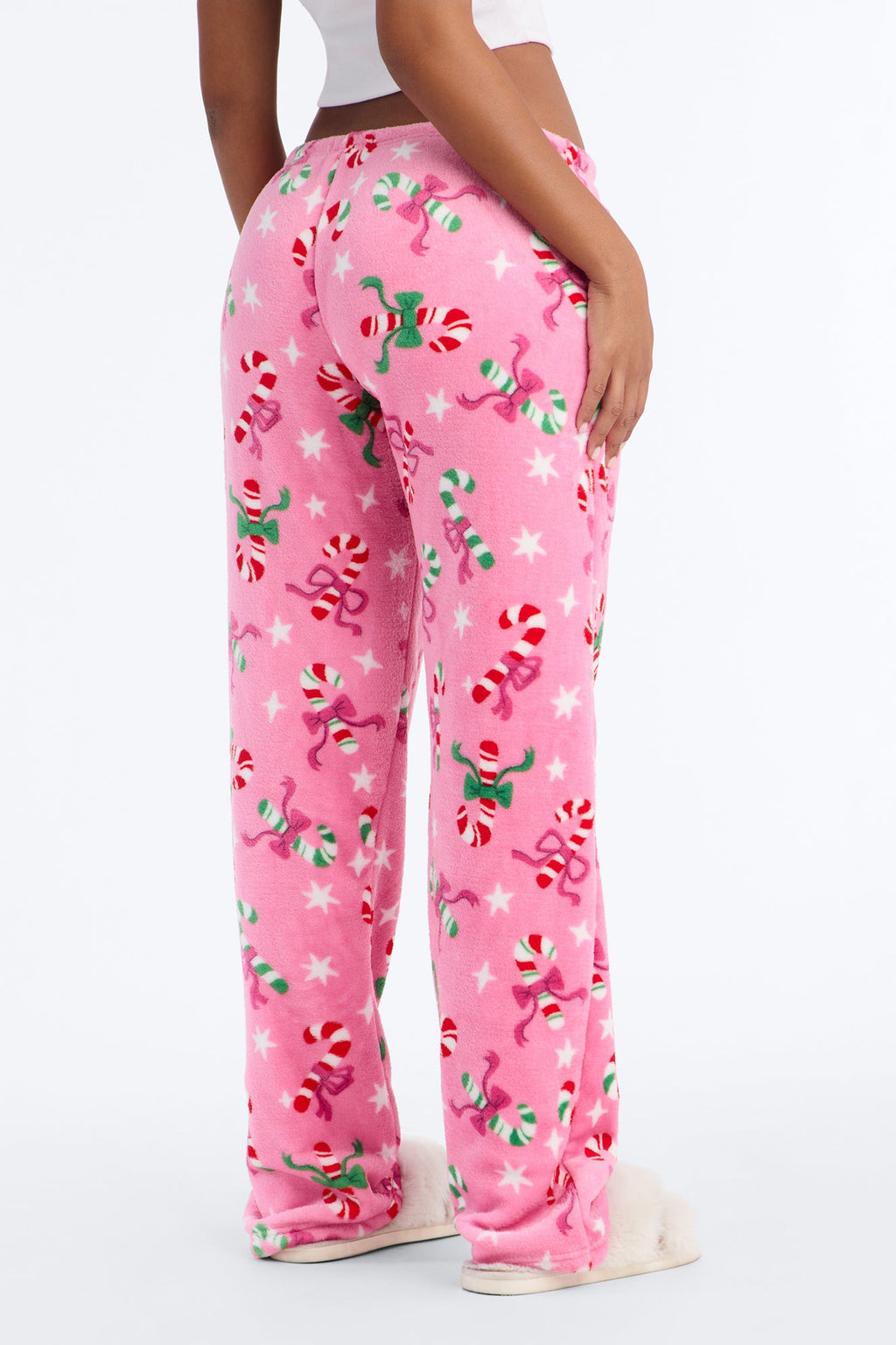 Cold Mornings Plush PJ Pants - Pink/combo