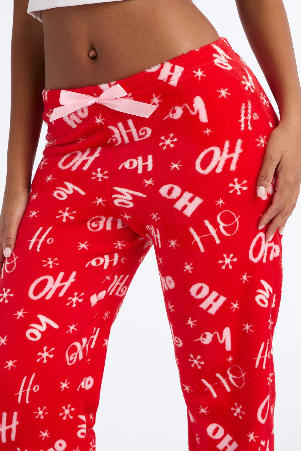 Frosty Fun Plush PJ Pants - Red/combo