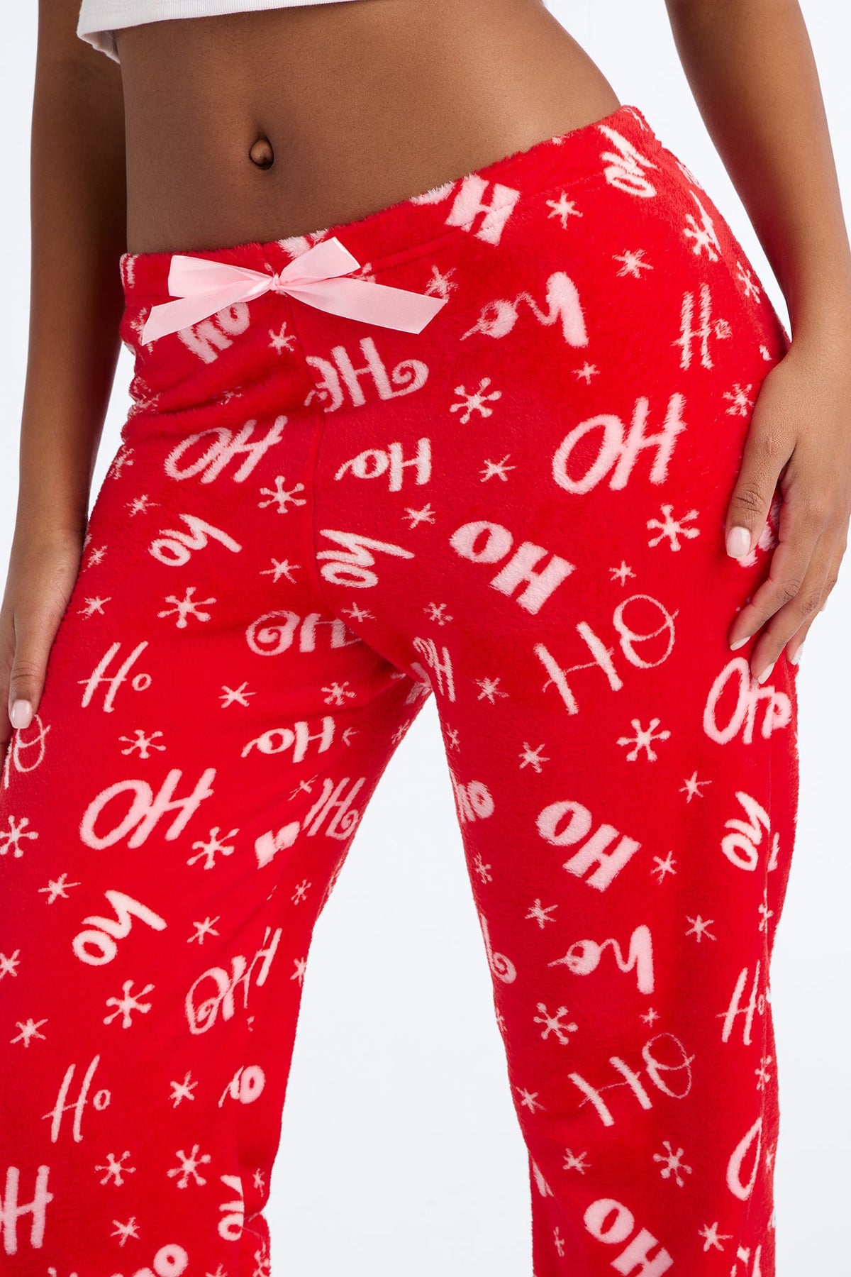 Frosty Fun Plush PJ Pants - Red/combo