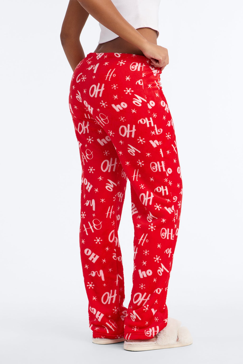 Frosty Fun Plush PJ Pants - Red/combo
